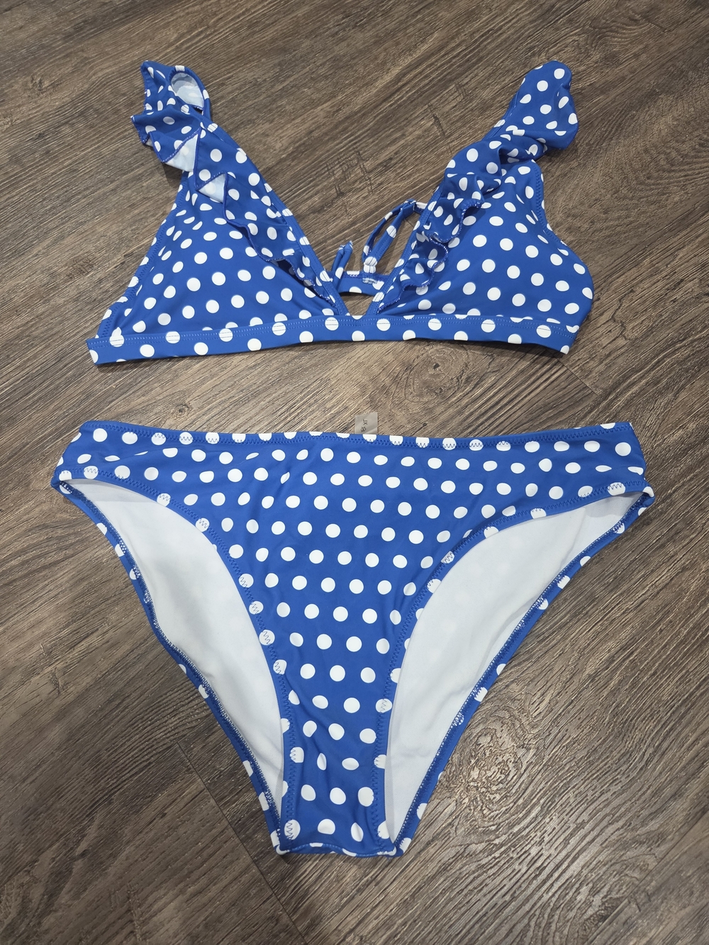 Cupshe Womens 2 Piece Blue And White Bikini Size XL New